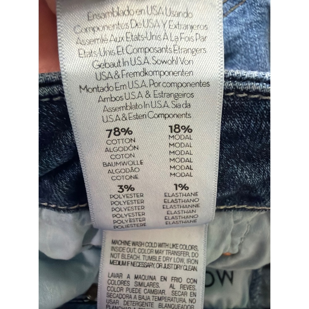 Mother High Waisted Looker Crop Skinny Jeans Pardon My French Blue Size 29 - Picture 14 of 15